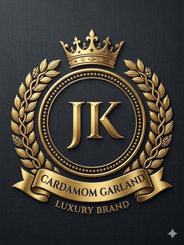 JK Spices & Cardamam Garland Logo